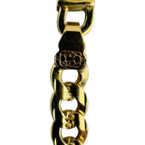 18k Yellow Gold 27.8g Solid Diamond Cut 4.5mm Curb Link Chain Necklace 23.5"