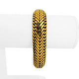 18k Yellow Gold 37.7g Heavy Thick 15mm Vintage Fancy Link Bracelet Italy 7.5"