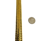18k Yellow Gold 37.7g Heavy Thick 15mm Vintage Fancy Link Bracelet Italy 7.5"