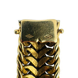18k Yellow Gold 37.7g Heavy Thick 15mm Vintage Fancy Link Bracelet Italy 7.5"