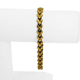 18k Yellow Gold 15.4g Ladies Vintage 7mm Fancy Link Bracelet Italy 7.5"