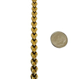 18k Yellow Gold 15.4g Ladies Vintage 7mm Fancy Link Bracelet Italy 7.5"