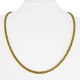 18k Yellow Gold 35.7g Solid Heavy Squared Byzantine Link Chain Necklace 23"