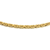 18k Yellow Gold 35.7g Solid Heavy Squared Byzantine Link Chain Necklace 23"