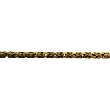 18k Yellow Gold 35.7g Solid Heavy Squared Byzantine Link Chain Necklace 23"