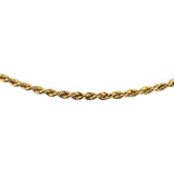 18k Yellow Gold 4.2g Hollow Light 2.2mm Milor Rope Chain Necklace Italy 20"