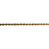 18k Yellow Gold 4.2g Hollow Light 2.2mm Milor Rope Chain Necklace Italy 20"