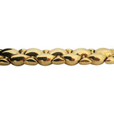 14k Yellow Gold 43.7g Polished Thick 16mm Puffed Fancy Link Bracelet Italy 7.5"