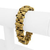 14k Yellow Gold 47g Ladies Heavy Thick 17mm Fancy Link Bracelet Italy 7.5"