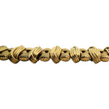 14k Yellow Gold 47g Ladies Heavy Thick 17mm Fancy Link Bracelet Italy 7.5"