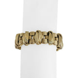 14k Yellow Gold 47g Ladies Heavy Thick 17mm Fancy Link Bracelet Italy 7.5"