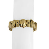14k Yellow Gold 47g Ladies Heavy Thick 17mm Fancy Link Bracelet Italy 7.5"