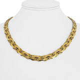 14k Yellow Gold 32g Thick Ladies 7.5mm Flattened Cub Link Necklace Italy 18"
