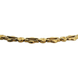 14k Yellow Gold 26.8g Ladies Polished 9.5mm Fancy Bar Link Necklace Italy 16"