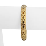 14k Yellow Gold 11.2g Diamond Cut 8mm Brushed Finish Bangle Bracelet 6.75"