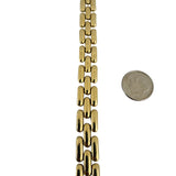 14k Yellow Gold 19.7g Ladies Polished 11mm Panther Link Bracelet 7.25"