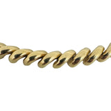 14k Yellow Gold 36.7g Heavy Polished 7.5mm San Marco Link Necklace Italy 16"