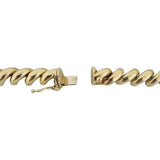14k Yellow Gold 36.7g Heavy Polished 7.5mm San Marco Link Necklace Italy 16"