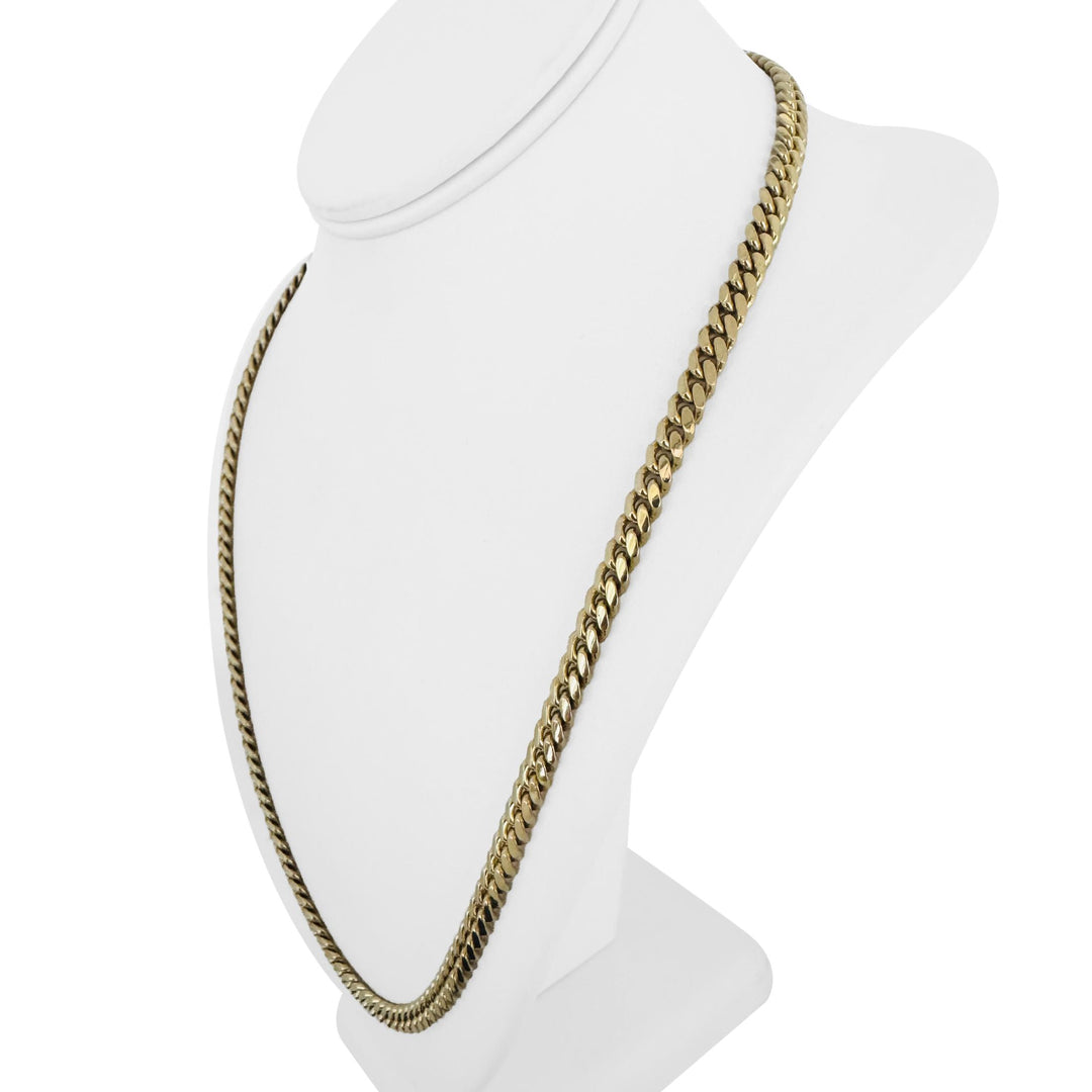 10k Yellow Gold 61g Solid Heavy 6mm Cuban Link Chain Necklace 24"