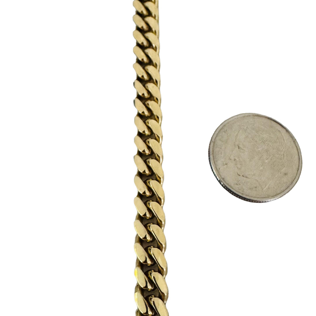 10k Yellow Gold 61g Solid Heavy 6mm Cuban Link Chain Necklace 24"
