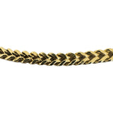 10k Yellow Gold 21.7g Semi Solid 5mm Squared Franco Link Chain Necklace 21.5"