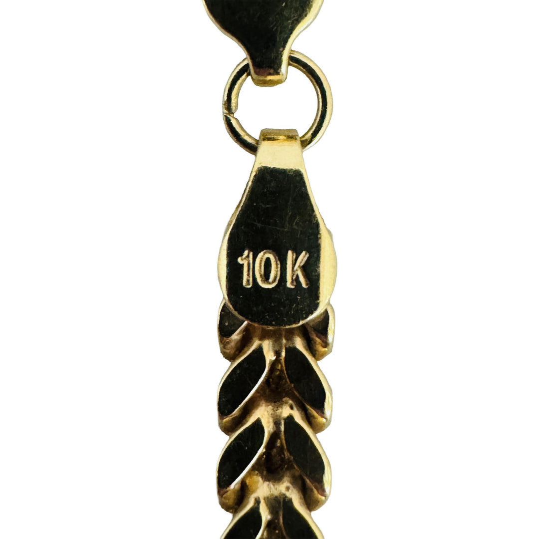 10k Yellow Gold 21.7g Semi Solid 5mm Squared Franco Link Chain Necklace 21.5"