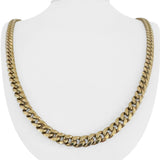 10k Yellow Gold 30g Semi Solid 6.5mm Cuban Link Chain Necklace 27"