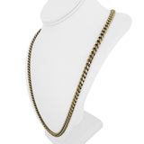 10k Yellow Gold 30g Semi Solid 6.5mm Cuban Link Chain Necklace 27"