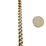 10k Yellow Gold 30g Semi Solid 6.5mm Cuban Link Chain Necklace 27"