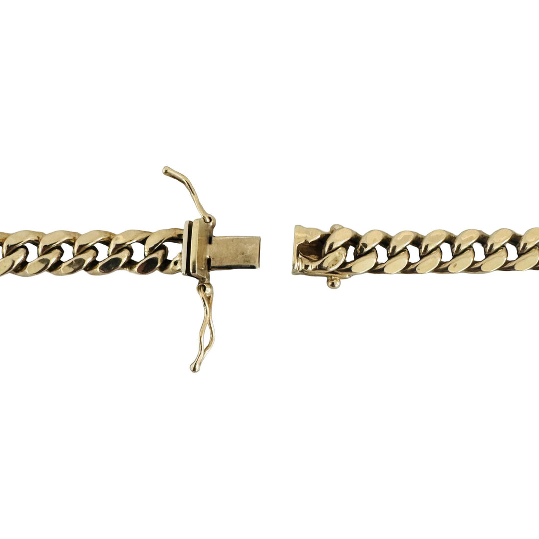 10k Yellow Gold 30g Semi Solid 6.5mm Cuban Link Chain Necklace 27"
