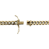 10k Yellow Gold 30g Semi Solid 6.5mm Cuban Link Chain Necklace 27"