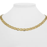 10k Yellow Gold 12.4g Solid Flat 5.5mm Mariner Link Chain Necklace 18"