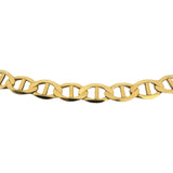 10k Yellow Gold 12.4g Solid Flat 5.5mm Mariner Link Chain Necklace 18"