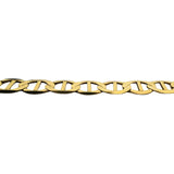10k Yellow Gold 12.4g Solid Flat 5.5mm Mariner Link Chain Necklace 18"
