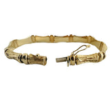14k Yellow Gold 11.6g Ladies Vintage 7mm Bamboo Link Bracelet Turkey 7"