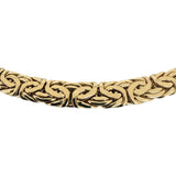 14k Yellow Gold 19.7g Thick Graduated Byzantine Link Necklace Turkey 19"