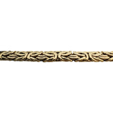 14k Yellow Gold 19.7g Thick Graduated Byzantine Link Necklace Turkey 19"
