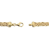 14k Yellow Gold 19.7g Thick Graduated Byzantine Link Necklace Turkey 19"