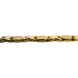 14k Yellow Gold 10g Ladies 7mm Hugs and Kisses XO Link Bracelet Italy 8"