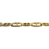 14k Yellow Gold 28.8g Solid Heavy 9mm Men's Mariner Link Bracelet Italy 9.5"