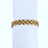 14k Yellow Gold 12g Ladies Polished 9mm Panther Link Bracelet Italy 7"