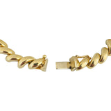 14k Yellow Gold 13.3g Ladies Polished 7mm San Marco Link Bracelet Italy 7.25"