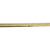 14k Yellow Gold 43.5g Heavy Thick 8.5mm Herringbone Link Necklace Italy 18"