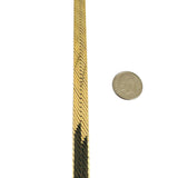 14k Yellow Gold 43.5g Heavy Thick 8.5mm Herringbone Link Necklace Italy 18"