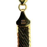 14k Yellow Gold 43.5g Heavy Thick 8.5mm Herringbone Link Necklace Italy 18"
