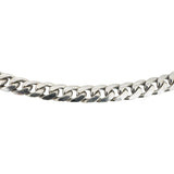 14k White Gold 25.8g Solid Heavy 5mm Curb Cuban Link Chain Necklace 18"