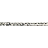 14k White Gold 25.8g Solid Heavy 5mm Curb Cuban Link Chain Necklace 18"