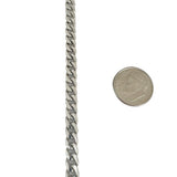 14k White Gold 25.8g Solid Heavy 5mm Curb Cuban Link Chain Necklace 18"
