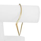 14k Yellow Gold 8.3g Ladies Slip On Curved Geometric Bangle Bracelet 8.5"