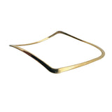 14k Yellow Gold 8.3g Ladies Slip On Curved Geometric Bangle Bracelet 8.5"